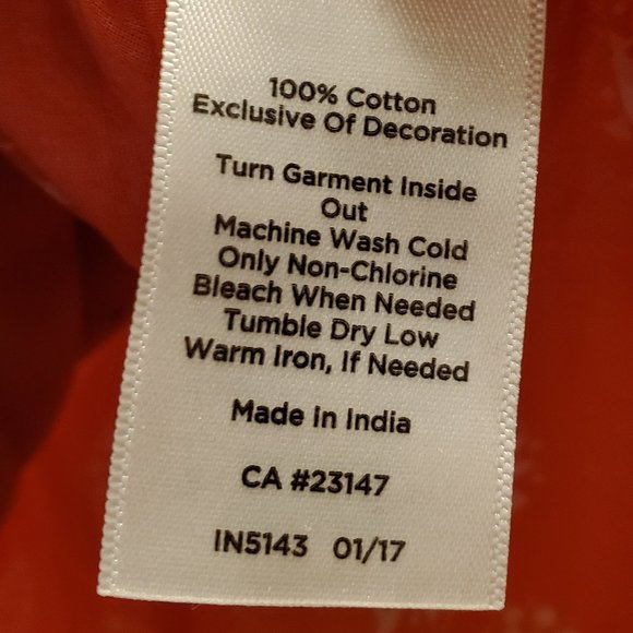 Talbots 100% Cotton Petite Beaded Tunic Size XP - Picture 7 of 8